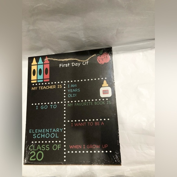 2pack ‘My First Day of‎ School’ personalized Chalkboard for back to school stand - Picture 4 of 10